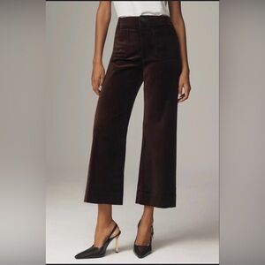 Anthropologie Colette Wide-Leg Velvet Pants